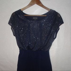 Dark blue glitter dress size 8P